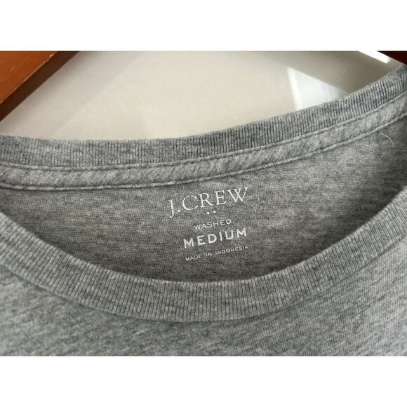 J.Crew Washed Tee Cotton Crewneck T-Shirt Gray Short Sleeve Size Med - Picture 4 of 5